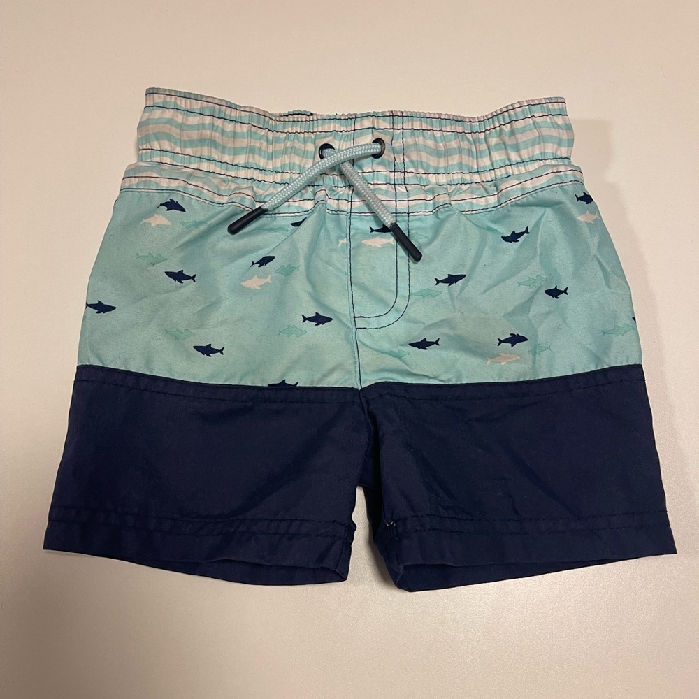 Cat & Jack Shark Print Baby Swim Trunks